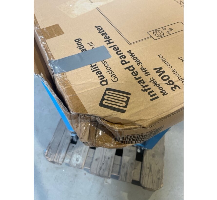 2ekans | QH-SP Wifi remote control verplaatsbaar infraroodpaneel 360, 450 en 720Watt - 360Watt 60 x 60 cm