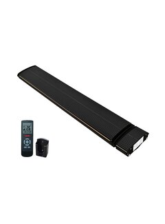 2ekans | Infrarood terrasverwarmer black heater instelbaar met 1800 - 2400Watt - 2400 Watt