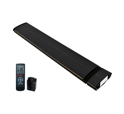 2ekans | Infrarood terrasverwarmer black heater instelbaar met 1800 - 2400Watt - 2400 Watt