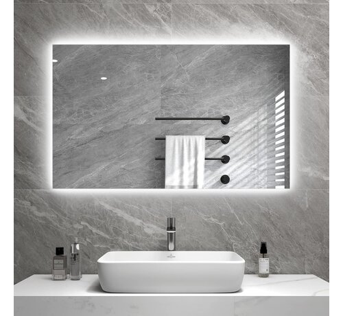 2ekans | Spiegel met led verlichting infrarood verwarming 60X100 580Watt