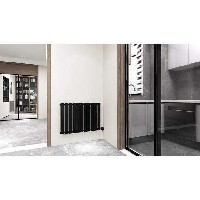 Elektrische radiator horizontaal zwart 800Watt Calysta