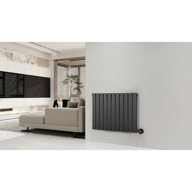 Elektrische radiator horizontaal zwart 800Watt Calysta
