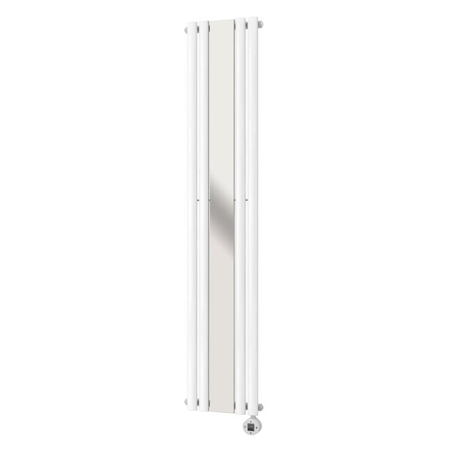 Elektrische radiator verticaal wit met spiegel 1200Watt NeoTherm