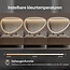 Spiegel asymmetrisch organische led verlichting en anti-condens 140 cm breed en 75 cm hoog