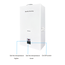 EcoTherm Electronische geiser Digitaal 14L Low Nox Propaan open kamer