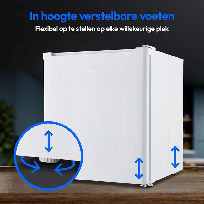 Nurion Mini Koelkast - 40L - Kleine ijskast - Vrijstaand - Compact - Wit