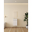 Nurion Toiletmeubel Lotte - glanzend witte basin en wit houten kast - 41 x 22,5 x 65 cm