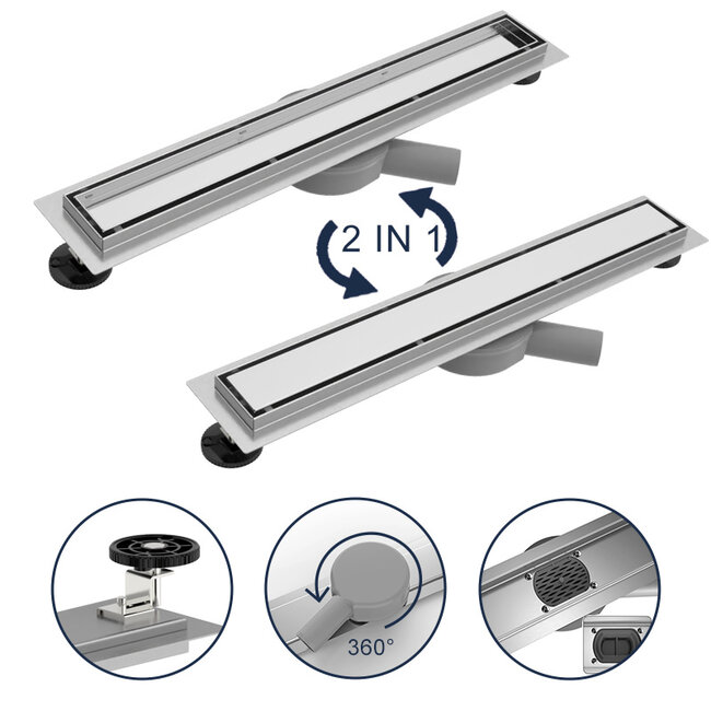 LunaDrain douchegoot compleet met flens flexibel