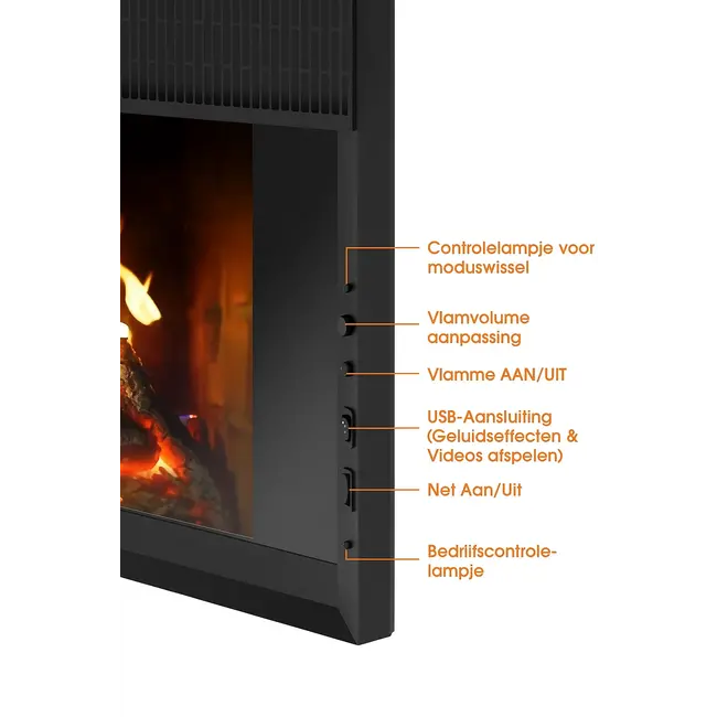 Evolux Infrarood paneel haard LCD 1700Watt