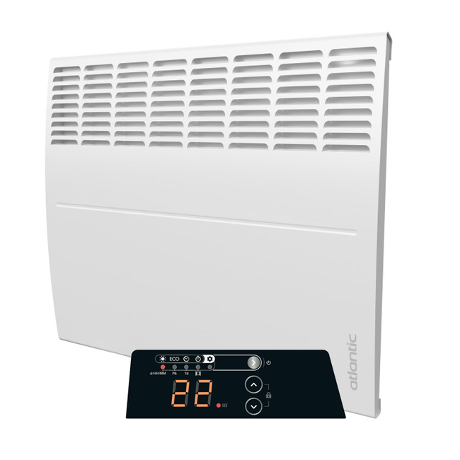 2ekans | Ecoflex Atlantic F125-D elektrische kachel met instelbare thermostaat - 2000 Watt - 75cm (b) x 45cm (h)