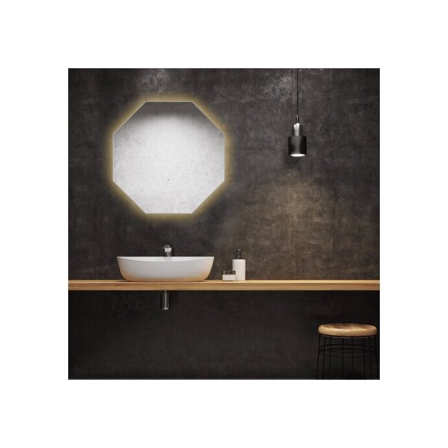 Test Badkamerspiegel Hexagon - Nexus - Met LED verlichting