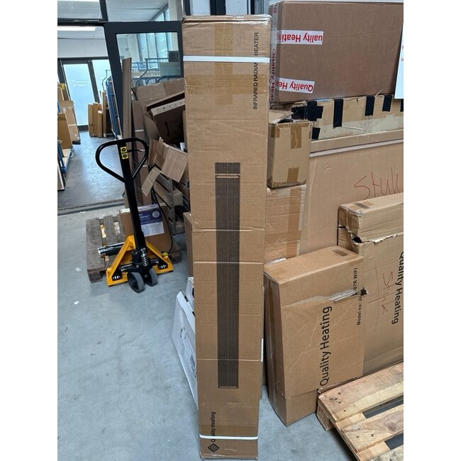 2ekans | Infrarood terrasverwarmer black heater instelbaar met 1800 - 2400Watt - 2400 Watt