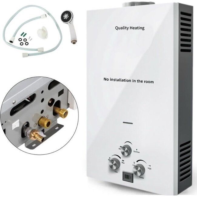 2ekans | Propaan geiser - LPG geiser 12, 16 of 18 Liter / minuut Boiler - 18 Liter