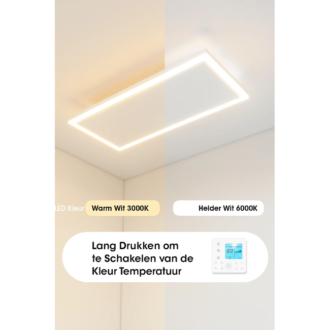 QH-InfraGlow Serie infraroodpaneel met led verlichting 67x68 cm 1250Watt