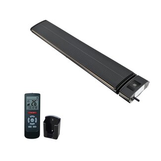 2ekans | Wifi infrarood terrasverwarmer black heater  1800 - 2400Watt - 2400 Watt