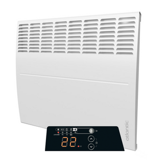 2ekans | Ecoflex Atlantic F125-D elektrische kachel met instelbare thermostaat - 500 Watt - 38cm (b) x 45cm (h)