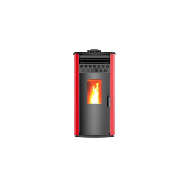 Pelletkachel - 12.2 kW 100 - 120 m² - 5 niveaus - timer - KM1202A - Rood
