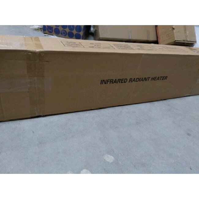 2ekans | Infrarood terrasverwarmer black heater instelbaar met 1800 - 2400Watt - 1800 Watt