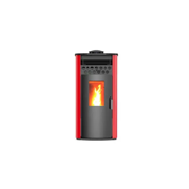 Pelletkachel - 12.2 kW 100 - 120 m² - 5 niveaus - timer - KM1202A - Rood