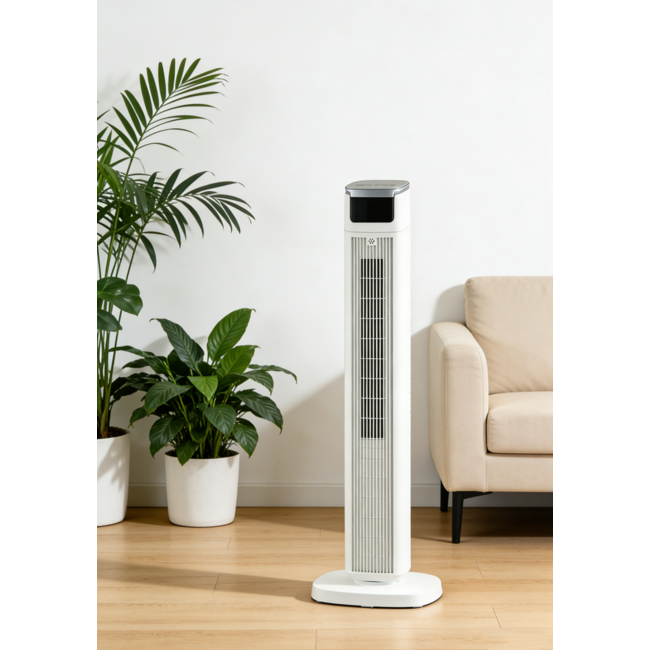 Torenventilator met afstandsbediening en timer