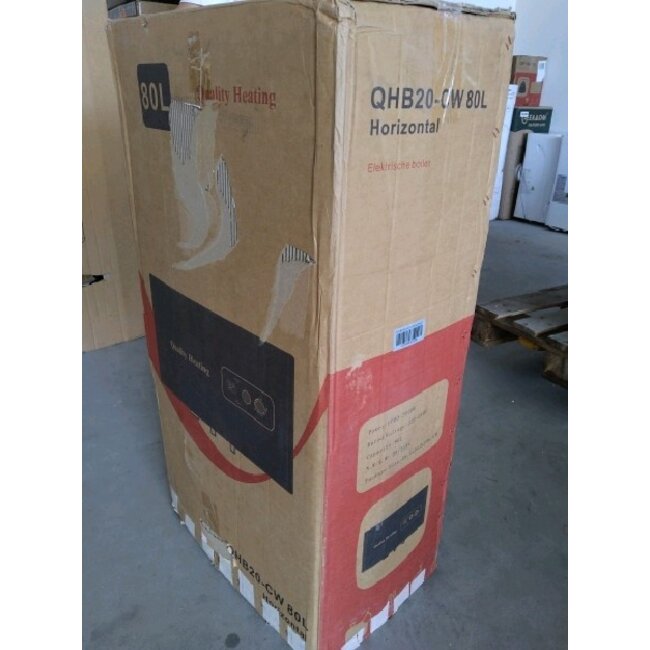 2ekans | 80 Liter QH dual horizontaal elektrische boiler met digitale bediening - 80 Liter QH dual horizontaal elektrische boiler met digitale bediening
