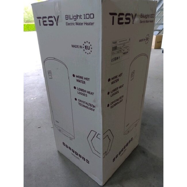 2ekans | Tesy - Elektrische Boiler 100 Liter Bi-Light Horizontaal