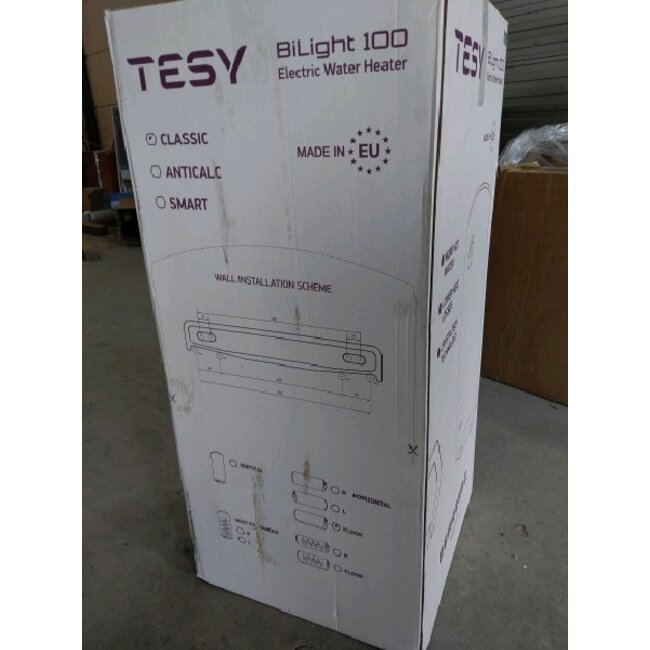 2ekans | Tesy - Elektrische Boiler 100 Liter Bi-Light Horizontaal