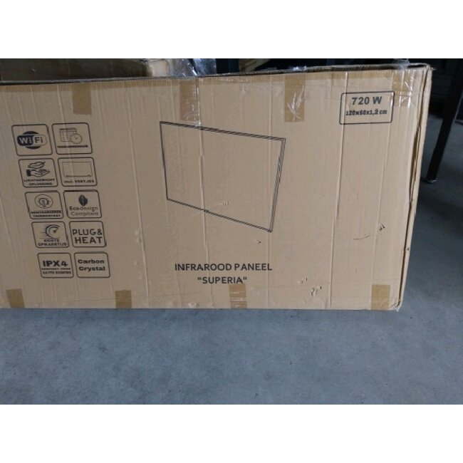 2ekans | QH-SP Wifi remote control verplaatsbaar infraroodpaneel 350, 450 en 700Watt - 700Watt 60 x 120 cm
