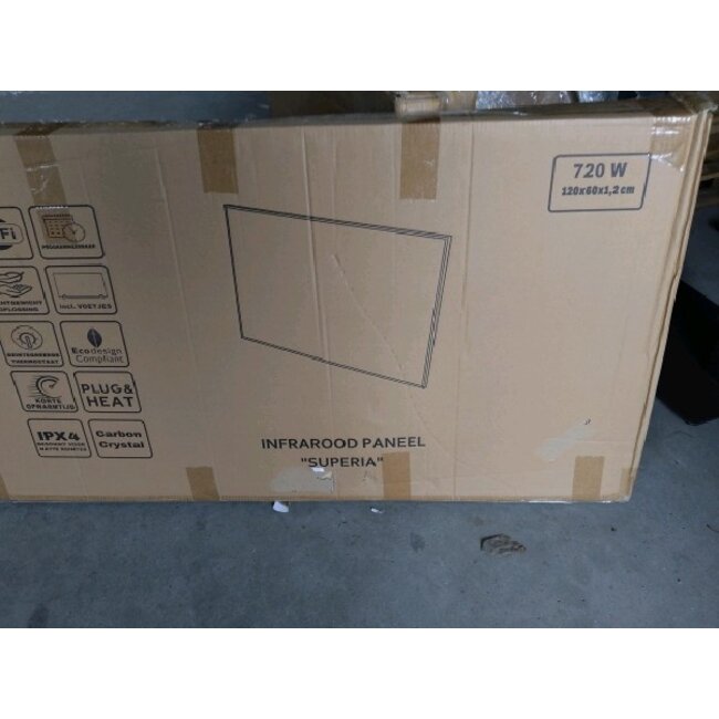 2ekans | QH-SP Wifi remote control verplaatsbaar infraroodpaneel 350, 450 en 700Watt - 700Watt 60 x 120 cm