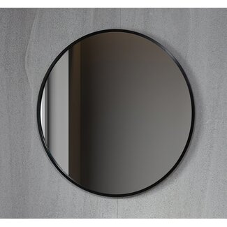 Tweedekans - Spiegel rond 100 cm met zwart frame - Default