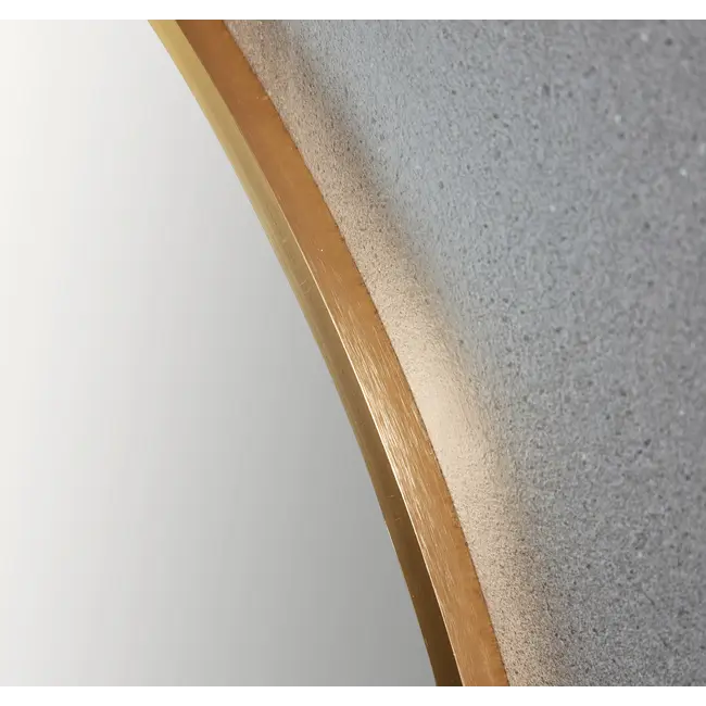 Spiegel rond 100 cm met koperen frame