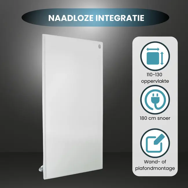 QH-HL Serie infraroodpaneel met LED verlichting 63 x 128 cm - 840Watt