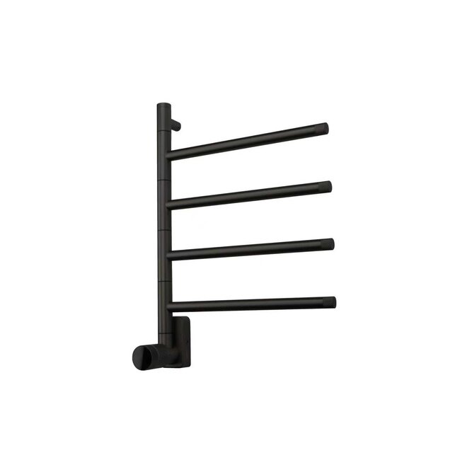 Elektrische handdoek radiator black met thermostaat