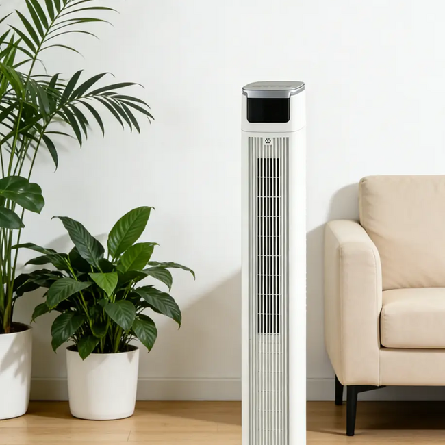 Torenventilator met afstandsbediening en timer