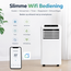 Mobiele airco Wifi ontvochtigen en ventileren met raamafdichting en luchtreiniger 9000btu