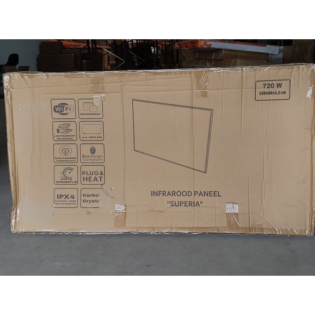 Tweedekans - QH-SP Wifi remote control verplaatsbaar infraroodpaneel- 720Watt 60 x 120 cm