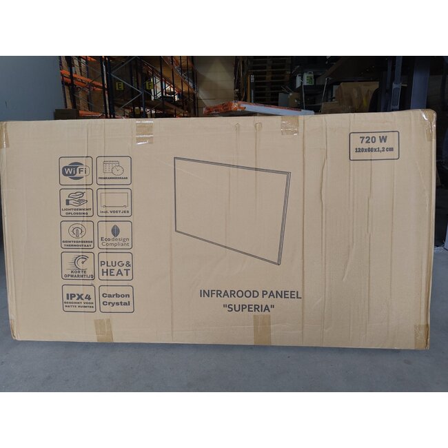 Tweedekans - QH-SP Wifi remote control verplaatsbaar infraroodpaneel- 720Watt 60 x 120 cm