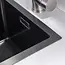 Tweedekans - Nurion Spoelbak Black Metal 34,5 x 34,5 – Spoelbak Keuken - Spoelbakken Keuken – Wasbak Keuken - zonder Kraangat RVS - Default