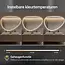 Spiegel asymmetrisch organische led verlichting en anti-condens 140 cm breed en 75 cm hoog