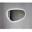Spiegel asymmetrisch organische led verlichting en anti-condens 100 cm breed en 65 cm hoog
