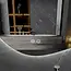 Spiegel asymmetrisch organische led verlichting en anti-condens 100 cm breed en 65 cm hoog