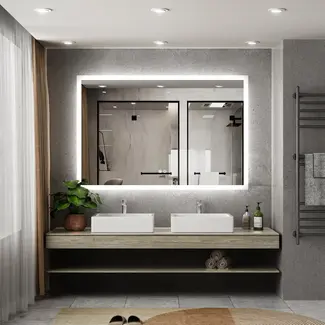 Badkamerspiegel ''Oristano'' led verlichting en anti-condens