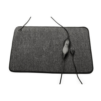 Tweedekans - Warmte mat vermogen instelbaar met controller en timer functie - V14 - Antraciet 40 x 60 cm met controller