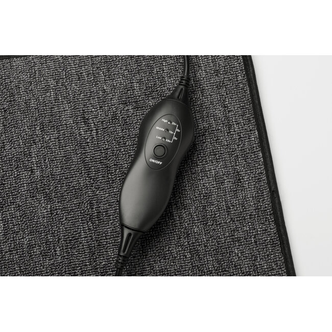 Tweedekans - Warmte mat vermogen instelbaar met controller en timer functie - V14 - Antraciet 40 x 60 cm met controller