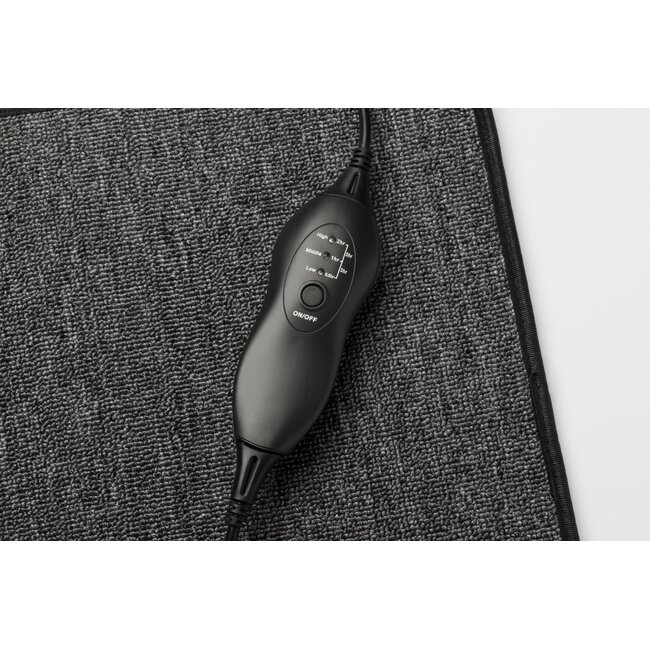 Tweedekans - Warmte mat vermogen instelbaar met controller en timer functie - V14 - Antraciet 40 x 60 cm met controller