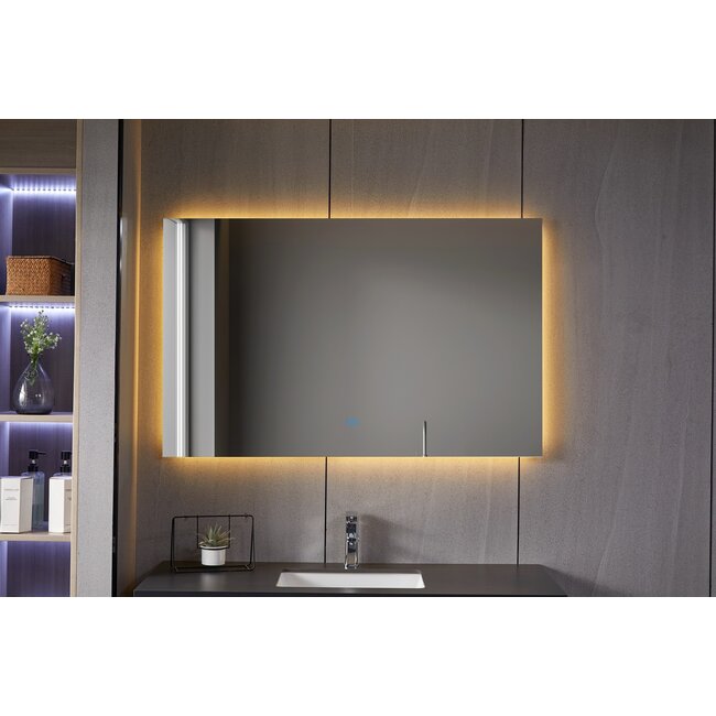 Spiegel frameloos met led, anticondens 60 x 120 cm