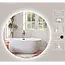 Spiegel rond 120 cm frameloos, rondom led verlichting en anti-condens