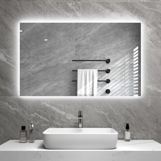 Tweedekans - Spiegel infrarood verwarming met led verlichting 60 x 120 cm 700Watt - Default