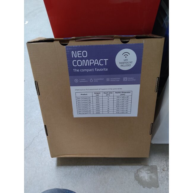 Tweedekans - Adax Neo Compact Wifi elektrische kachel - 400Watt - 35 × 42 × 8.7 cm