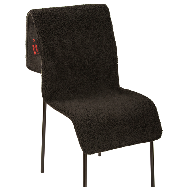 Tweedekans - Warmtedeken draadloos Warmy - 45 x 135 cm warmy Teddy black (oneside) + dark grey (wooly) the otherside